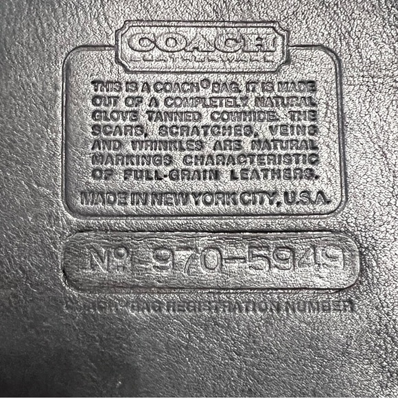 Coach Vintage 5949 File Clutch Bag- Made in New York City, USA - Black Leather - Picture 3 of 12